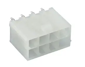 Stiftlist Mini-Fit Jr hane 2x4p EPS12V 8-pin rak @ electrokit