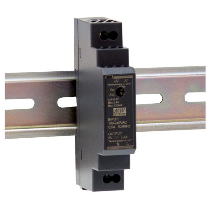Switchat nätaggregat 24V 0.63A 15.2W DIN-skena HDR-15-24 @ electrokit (1 av 1)