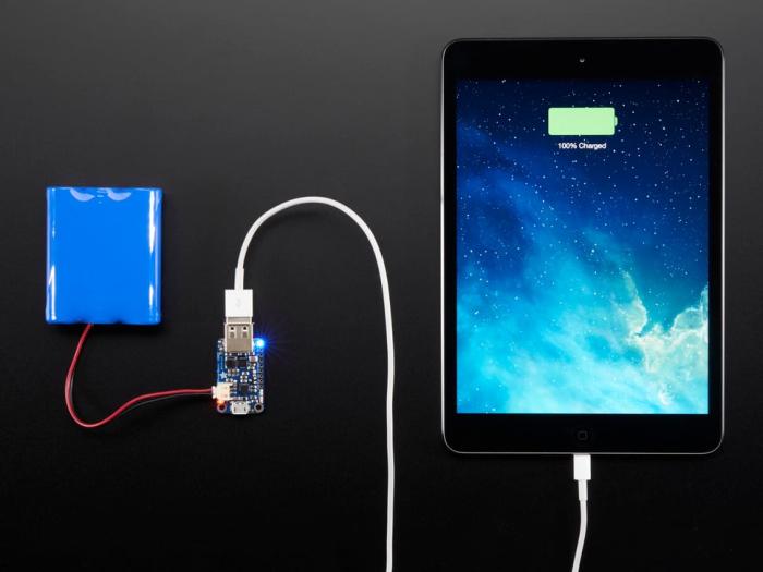 PowerBoost Li-Po-laddare 3.7V / 5V USB @ 1A @ electrokit (7 av 8)
