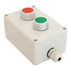 Control Station Box Enclosure 2x &oslash;22mm 118x78x55mm light grey IP65 @ electrokit