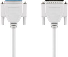 Parallel cable DB25 male til female 1.8m @ electrokit