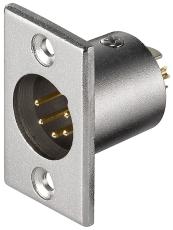 XLR 5p male chassis @ electrokit