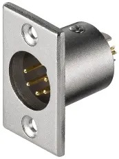 XLR 5p hane chassi @ electrokit