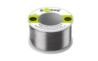 L&ouml;dtenn Sn/Cu/Ag 0.8mm 20g blyfritt @ electrokit