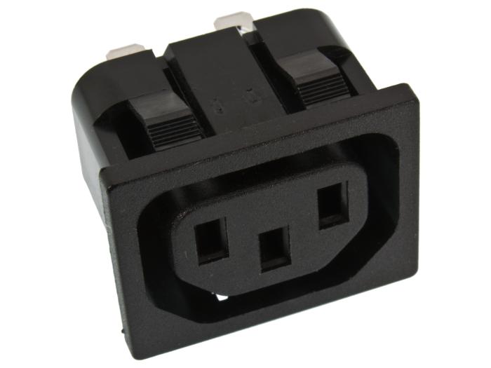 Apparatuttag C13 snäpp lödöron @ electrokit (1 av 2)