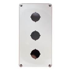 Tryckknappsl&aring;da 3x &oslash;22mm 158x82x55mm ljusgr&aring; IP65 @ electrokit