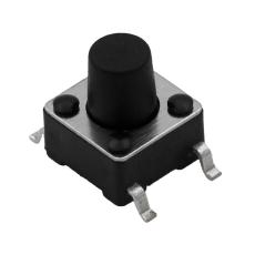 Taktil omkopplare SMD 6x6x7mm svart @ electrokit