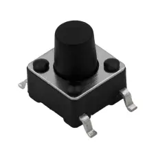 Taktil omkopplare SMD 6x6x7mm svart @ electrokit
