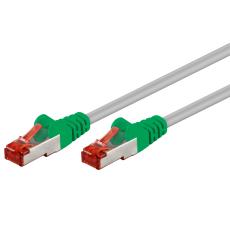 S/FTP Cat6 korskopplad nätverkskabel 2m grå LSZH Cu @ electrokit