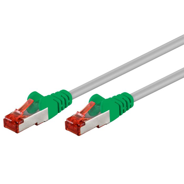 S/FTP Cat6 korskopplad nätverkskabel 2m grå LSZH Cu @ electrokit (1 av 2)