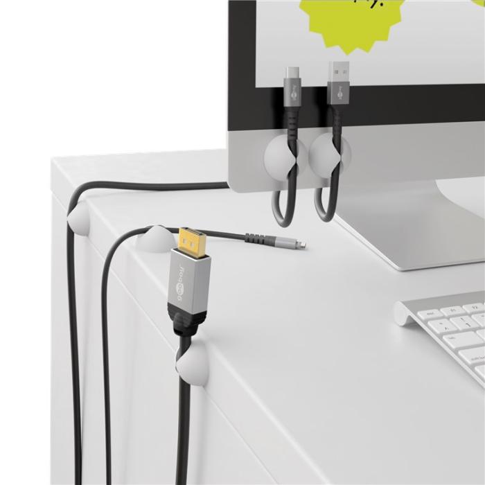 Självhäftande kabelhållare vit 5-pack @ electrokit (4 av 4)