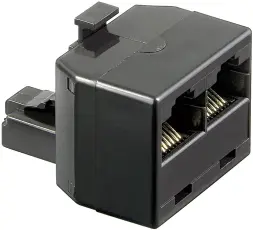 RJ45 förgreningsadapter rak M-F-F @ electrokit