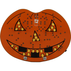Haloween flashing pumpkin - soldering kit @ electrokit