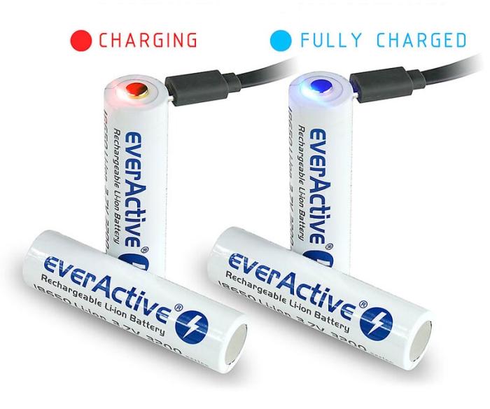 Batteri Li-Ion 18650 3.7V 3200mAh micro-USB-laddning @ electrokit (5 av 7)