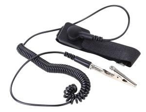 ESD handledsband elastisk svart @ electrokit