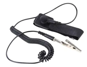 ESD handledsband elastisk svart @ electrokit
