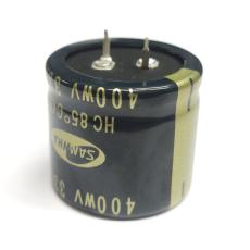 Elektrolytkondensator 330uF 400V 105C &oslash;35x30mm snap-in 2000h @ electrokit
