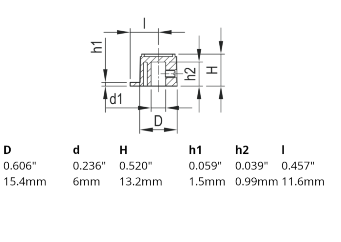 Ratt svart plast ø15.4x13.2mm med pil stoppskruv @ electrokit (3 av 3)