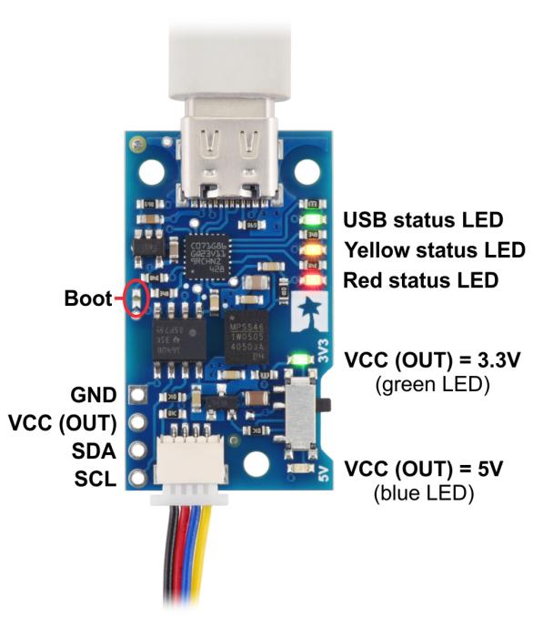 Isolerad USB-C och 3.3V/5V strömförsörjning till I2C - Qwiic @ electrokit (5 av 5)