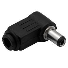 DC plug 2.5x5.5x9.5mm angle @ electrokit