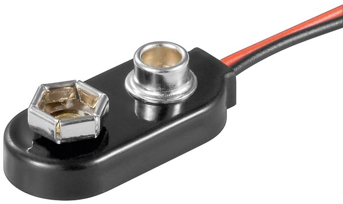 Batterikontakt 9V 6F22 robust @ electrokit (1 av 1)