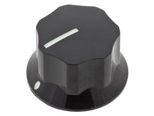 Ratt svart plast ø21x15mm @ electrokit