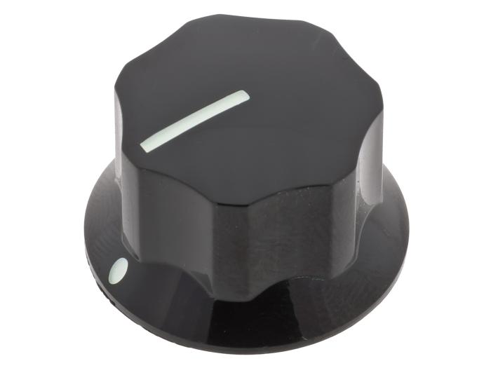 Ratt svart plast ø21x15mm @ electrokit (1 av 2)
