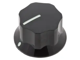 Ratt svart plast ø21x15mm @ electrokit