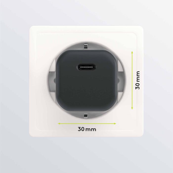 USB-C PD GaN charger 20W black @ electrokit (2 of 3)