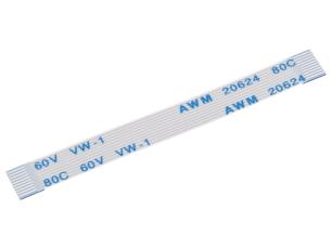 FPC-kabel 10-pol 0.5mm 50mm samma-sida @ electrokit