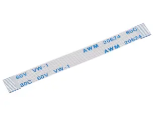 FPC-kabel 10-pol 0.5mm 50mm samma-sida @ electrokit