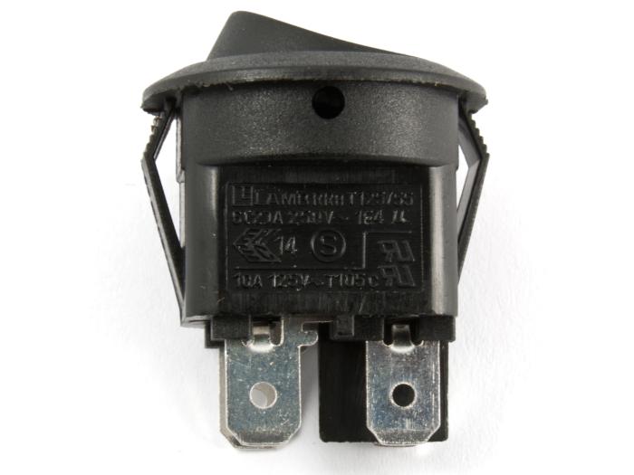 Vågomkopplare 2-pol on-off ø20mm svart @ electrokit (2 av 3)