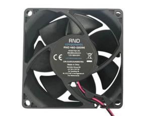 Fläkt 80x80x25mm 12VDC 34dBA 66m³/h @ electrokit