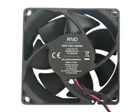 Fläkt 80x80x25mm 12VDC 34dBA 66m³/h @ electrokit