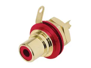 RCA jack REAN guld röd @ electrokit