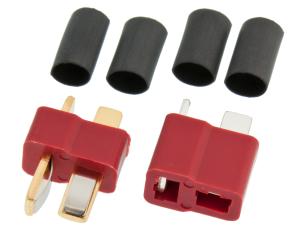 Batterikontakt T-plug Deans (par) @ electrokit