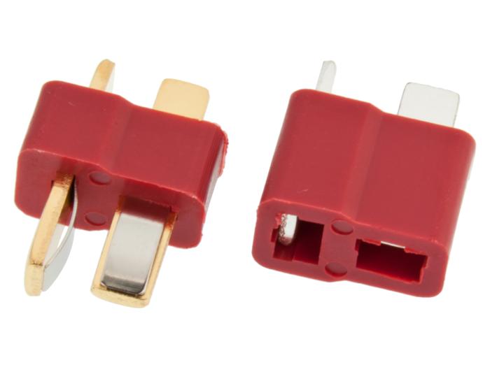 Batterikontakt T-plug Deans (par) @ electrokit (2 av 3)