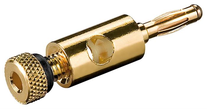 Speaker banana plug 4mm gold-pl. black @ electrokit (1 of 5)