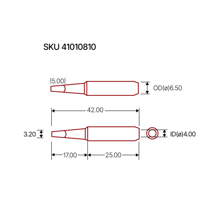 Lödspets 3.2mm BITC60N4 @ electrokit (2 av 2)