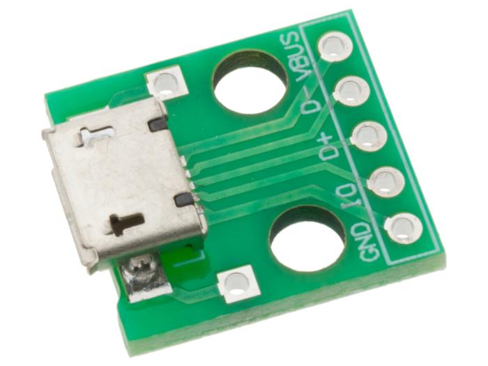 USB micro monterad på kort @ electrokit (1 av 3)
