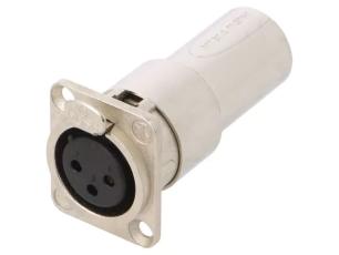 XLR Inline-adapter 3-pol hona till hane @ electrokit