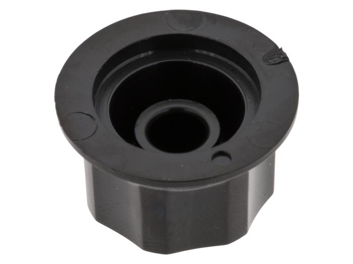 Ratt svart plast ø21x15mm @ electrokit (2 av 2)
