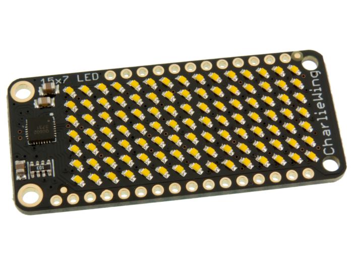 15x7 CharliePlex LED Matrix FeatherWing - Cool White @ electrokit (1 av 3)
