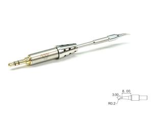 Solder tip for TS1C / TS80P 0.2mm conical, bent @ electrokit