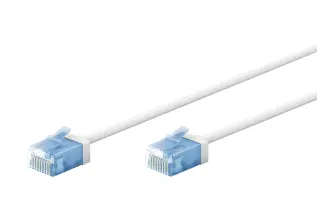 UTP Cat6a ultra-flexibel n&auml;tverkskabel 1m vit LSZH TPE Cu @ electrokit