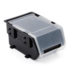 Komponentl&aring;da med lock 119x77x58mm (PP) svart @ electrokit