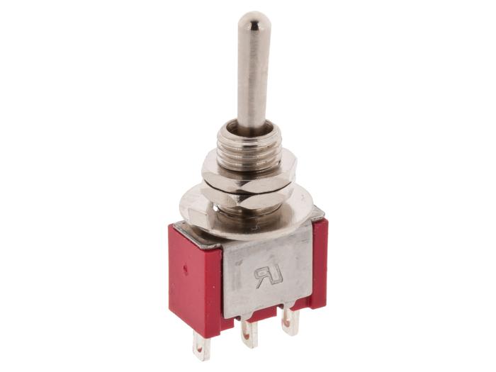 Toggle switch 1-p (on)-off-(on) solder lugs MTS-123 @ electrokit (1 of 2)