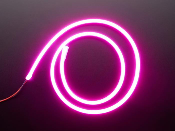 LED-slinga neonliknande 12V 1m rosa @ electrokit (2 av 2)