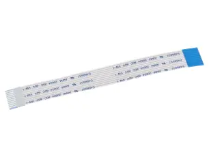 FPC-kabel 10-pol 1.0mm 100mm motsatt-sida @ electrokit