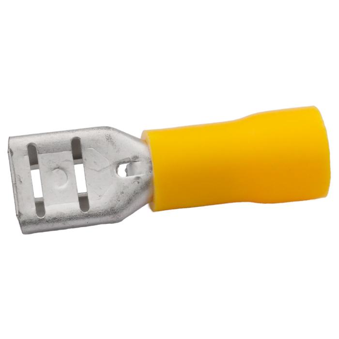 Blade receptacle 6.3 x 0.8mm yellow @ electrokit (1 of 1)